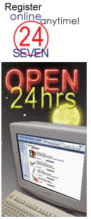 Register On-Line Anytime!  24/7/365 Days A Year!