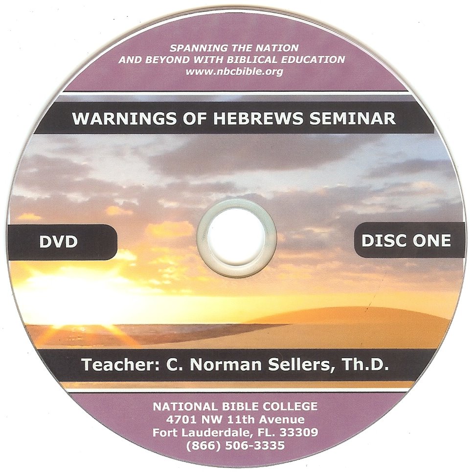 Warnings of Hebrews Seminar Video - 3 DVD disc set